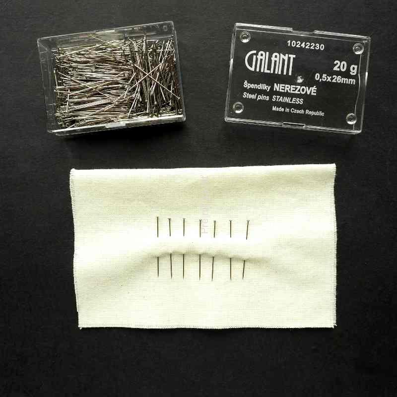 Špendlíky 0,5 x 26 mm Galant nerezové, 20 g