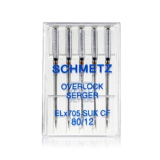 Ihly strojové Schmetz ELx705 do overlocku 80 na pleteniny