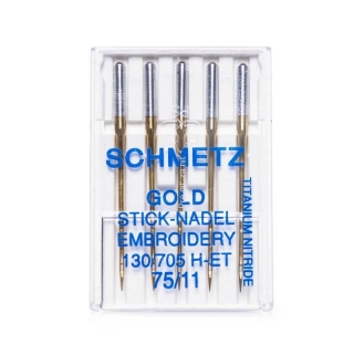 Ihly strojové Schmetz Embroidery Gold 75 vyšívacie