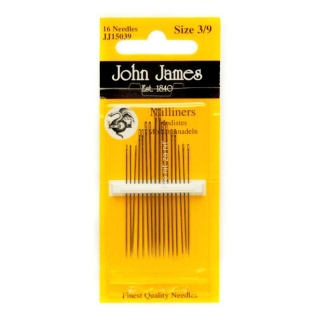 Ihly ručné modistické Milliners John James veľkosť 3-9