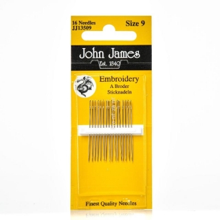 Ihly vyšívacie jemné Embroidery John James veľkosť 9