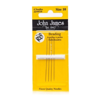 Ihly na korálky Beading John James veľkosť 10