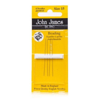 Ihly na korálky Beading John James veľkosť 15