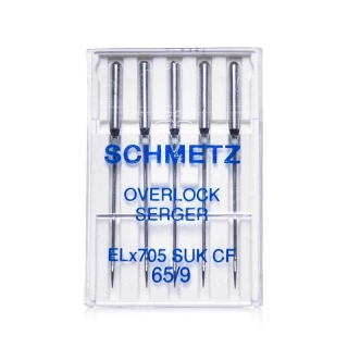 Ihly strojové Schmetz ELx705 do overlocku 65 na pleteniny