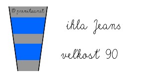 Farebné označenie ihiel Schmetz nákres. Modrá farba ihly Jeans, modrá farba veľkosť 90